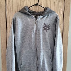 Zoo York Zipper Hoodie | Light Gray | Adult Medium